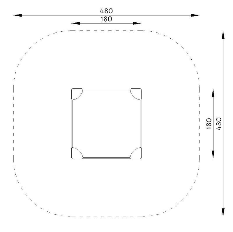 Piaskownica kwadratowa o boku 1,8m - obrazek 2