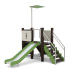 RECO Playtower 3.0_brązdrewno_zielony