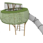 Shrub Treehouse SM393 3D Render_9
