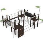 RECO Playtower 5.0_brązdrewno_zielony