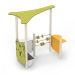 NBD03-0M_Domek Sklepik_nogi kremowe_żółto-limonkowy