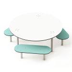 Stolik zabawowy Nook_biały-turkusowy