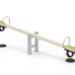 10018-4_Ważka bez oparcia z odbojnicami_belka kremowa_limonkowy